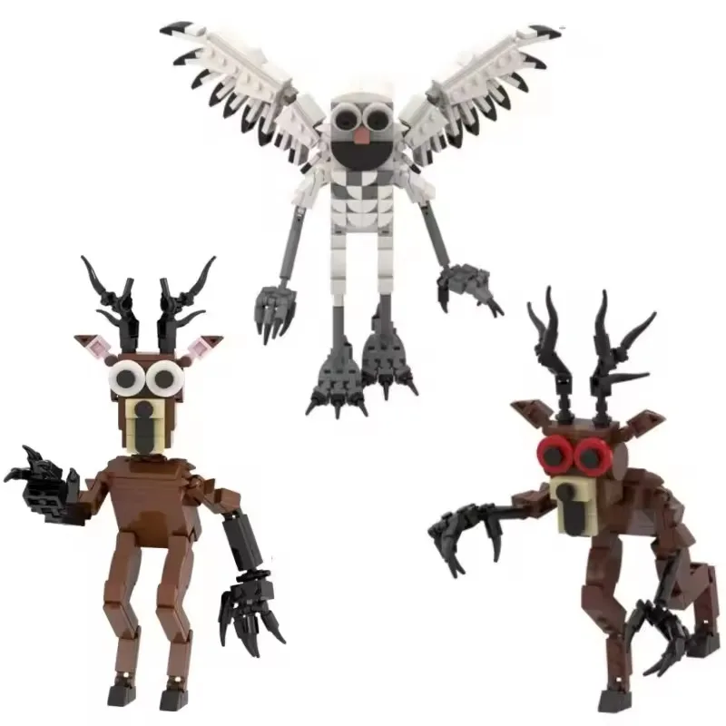 

99 ночей в лесной сове, олень, строительные блоки, игрушки, модель монстра на Хэллоуин, коллекция кирпичей, детская строительная игрушка, рождественский подарок