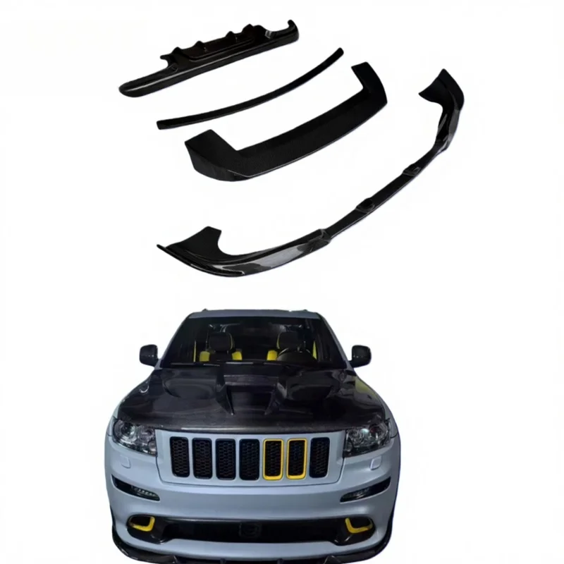 High Quality Carbon Fiber Front Lip Rear Lip Spoiler and Roof Spoiler Kit for Full-Size SUV Off-Road