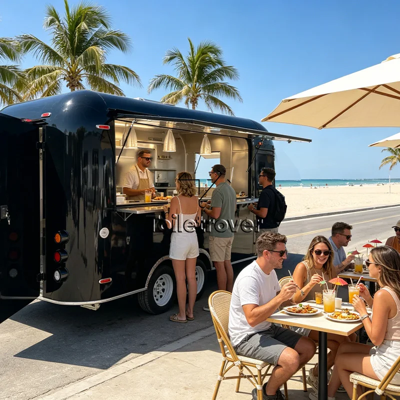

Wholesale Outdoor Mobile Food Trailer Commercial Custom Built Mobile Kitchen Catering Concession Stand Food Truck for Sale