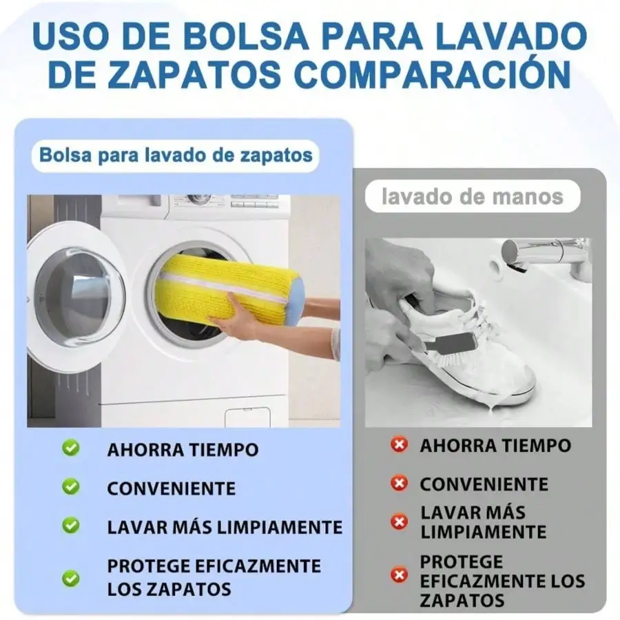 Durable Polyester Shoe Washing Bag - Protective Lining, Reusable For All Shoe Types