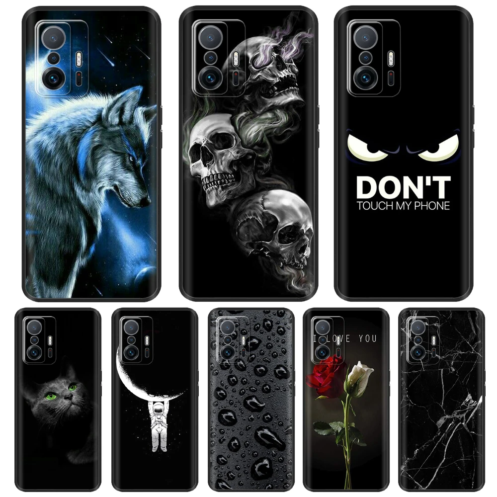 For Xiaomi mi 11T Pro Case Cute Silicone Phone Back Cover For Xiaomi 11T Pro 11 T Pro 2021 Case protective black tpu case bumper