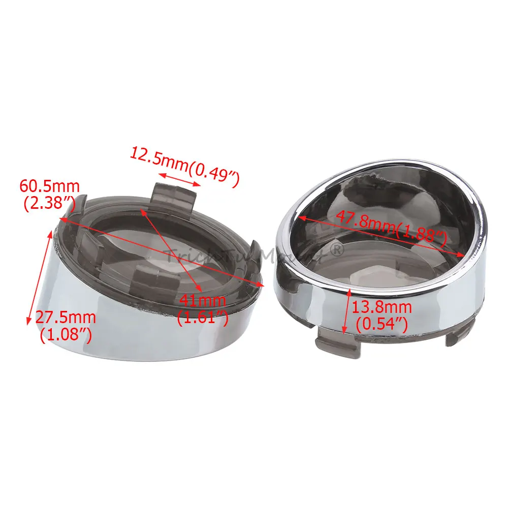 4X Turn Signal LED Lights Motorcycle Lens Cover For Harley Dyna Softail Sportster Touring Road King Street Glide XL883N XL1200N