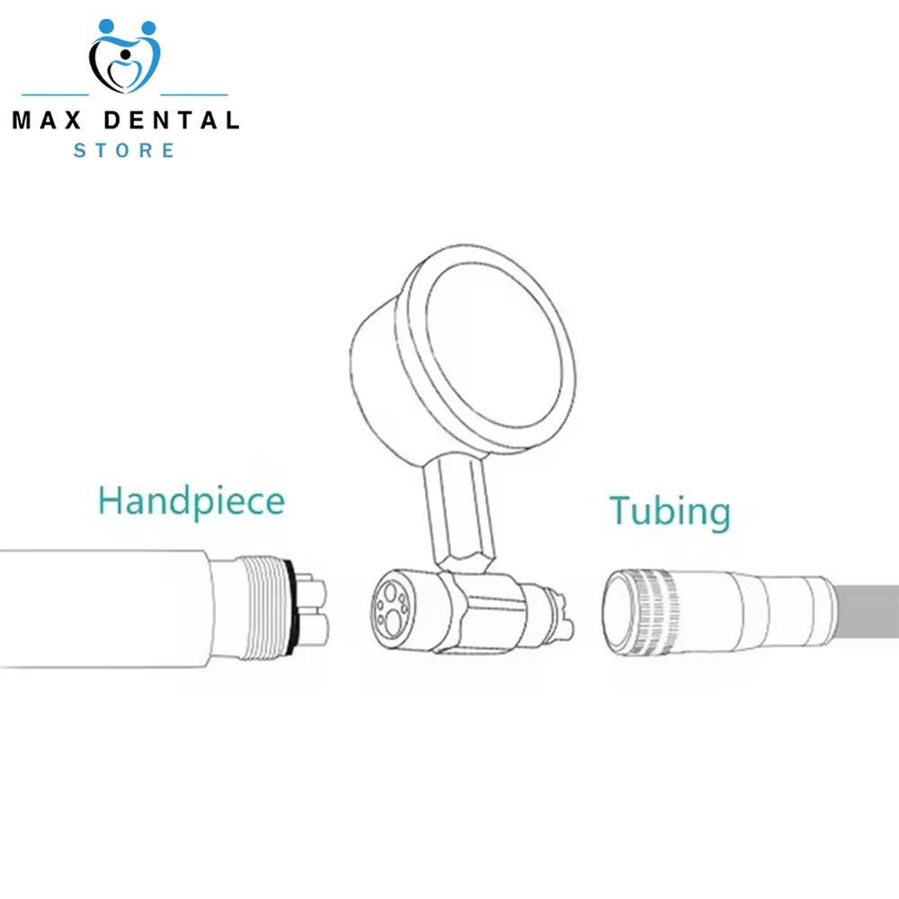 ทันตกรรมเครื่องวัดความดันกังหันทดสอบสูงต่ํา Handpiece Air ทันตกรรม Manometer เมตรเก้าอี้ Lab หน่วยเครื่องมือวัด