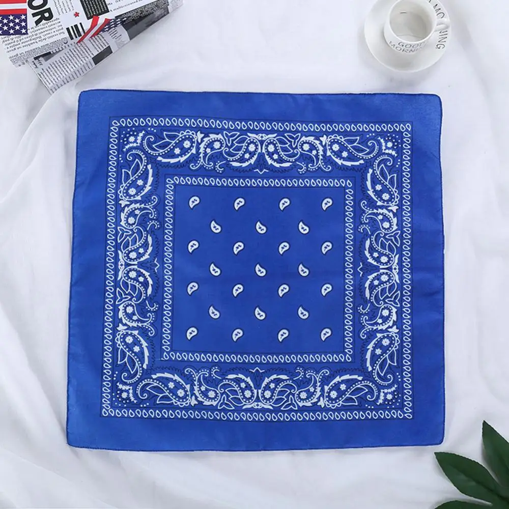 12Pcs Bohemian Print Bandana Paisley Headbands Floral Print Cycling Sport Square Bandana Head Scarf Face Mask Handkerchief