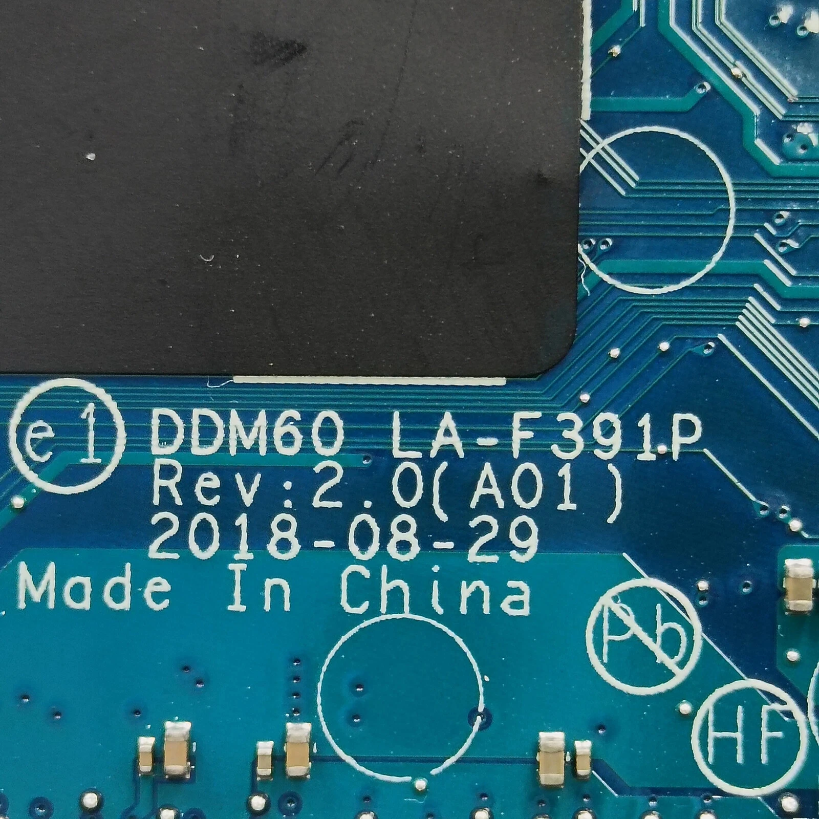 029H1V لخط العرض 5290 اللوحة الأم للكمبيوتر المحمول DDM60 LA-F391P I5-8250U