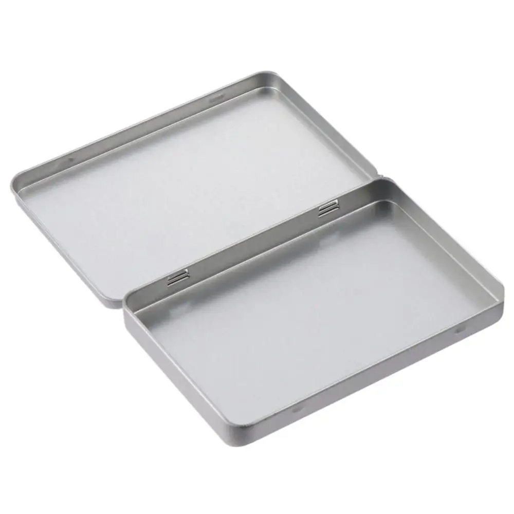 1/2PCS Metal Rectangular Storage Box Metal Empty Container with Lid Iron Watercolor Jewelry Pills Candy Storage Box