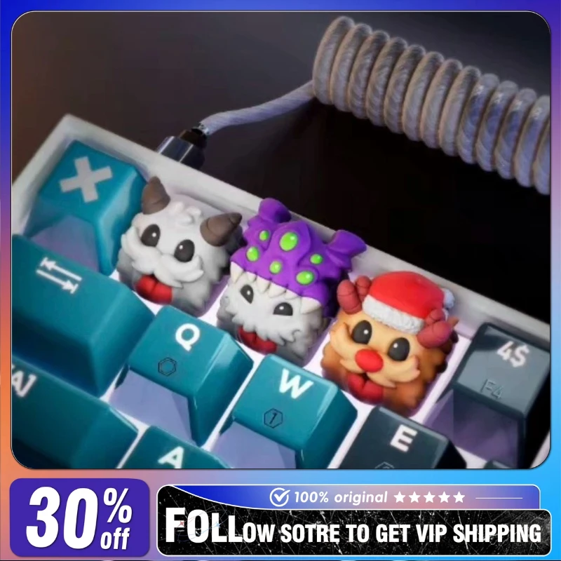 

Resin Poro Keycaps Mechanical Keyboard LOL Customized Computer Gaming E-Sport Three-dimensional Collection Keycaps Birthday Gift