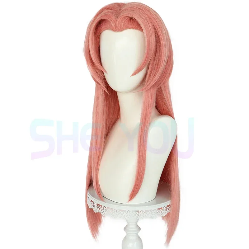 

2025 Haruno Sakura Cosplay Long Synthetic Hair Styled Anime with Red Headwear + Free Wig Cap