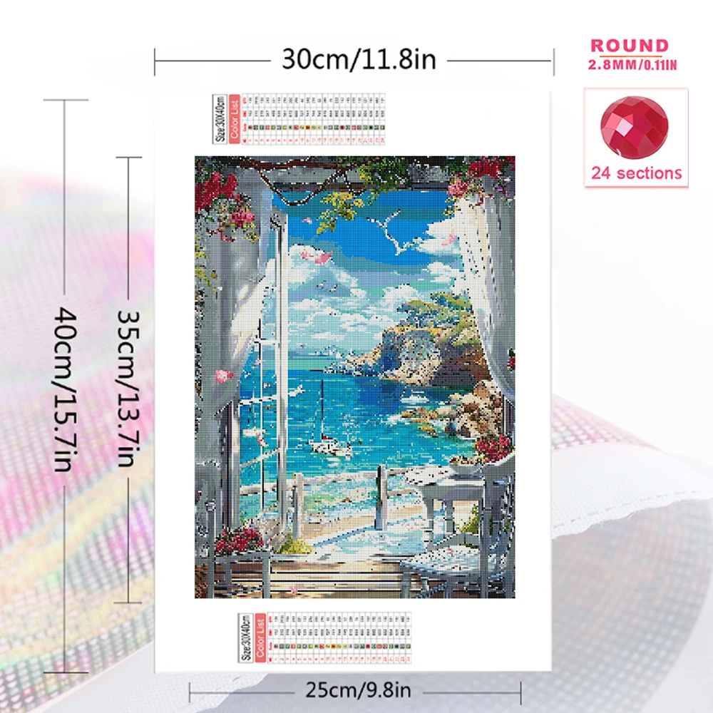 Momoart Diamond Mosaic Seaside - đánh giá và giá Embroidery Cross Stitch Patterns