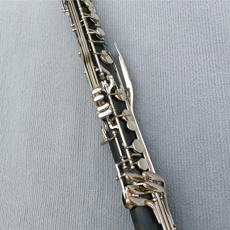 Silver Plated Keys Bass Clarinet Bb Tune Clarinet High Quality Bakelite Instrument With Case Free Shipping Musical Instrument