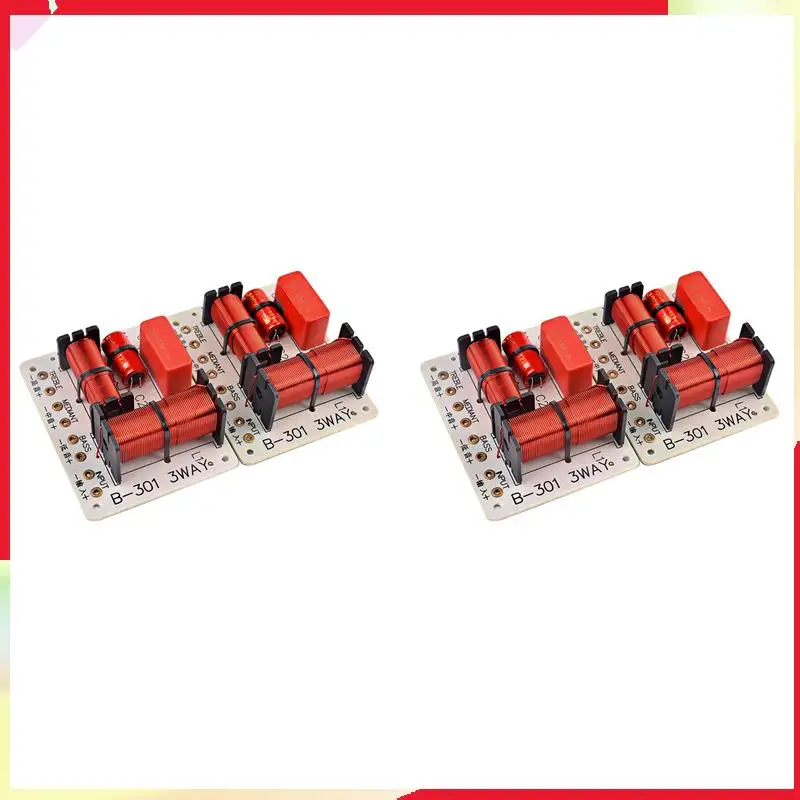 

B18B 4Pcs 150W 3 Way Audio Speaker Crossover Treble + Midrange + Bass Crossover Speakers Filter Frequency Divider 1000 5000Hz