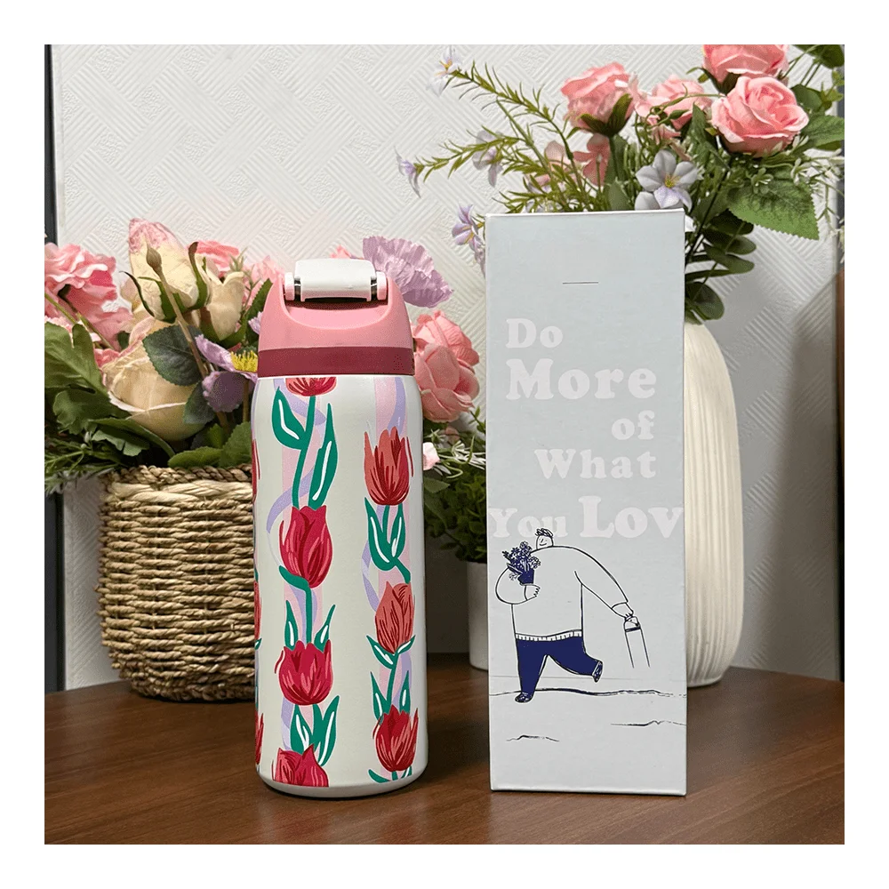 

32Oz Stainless Steel Water Bottle With Straw For Sports, Travel, And School Sports Water Bottle, Keeps Water Warm For Over 24 H