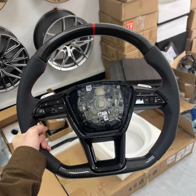 

Руль автомобиля из карбона и кожи для Audi A3, A4, A5, A6, A5L, A6L, A7, Q2, Q3, Q4, Q5, Q6, S4, S5, S6, S7 – Аксессуары для интерьера автомобиля