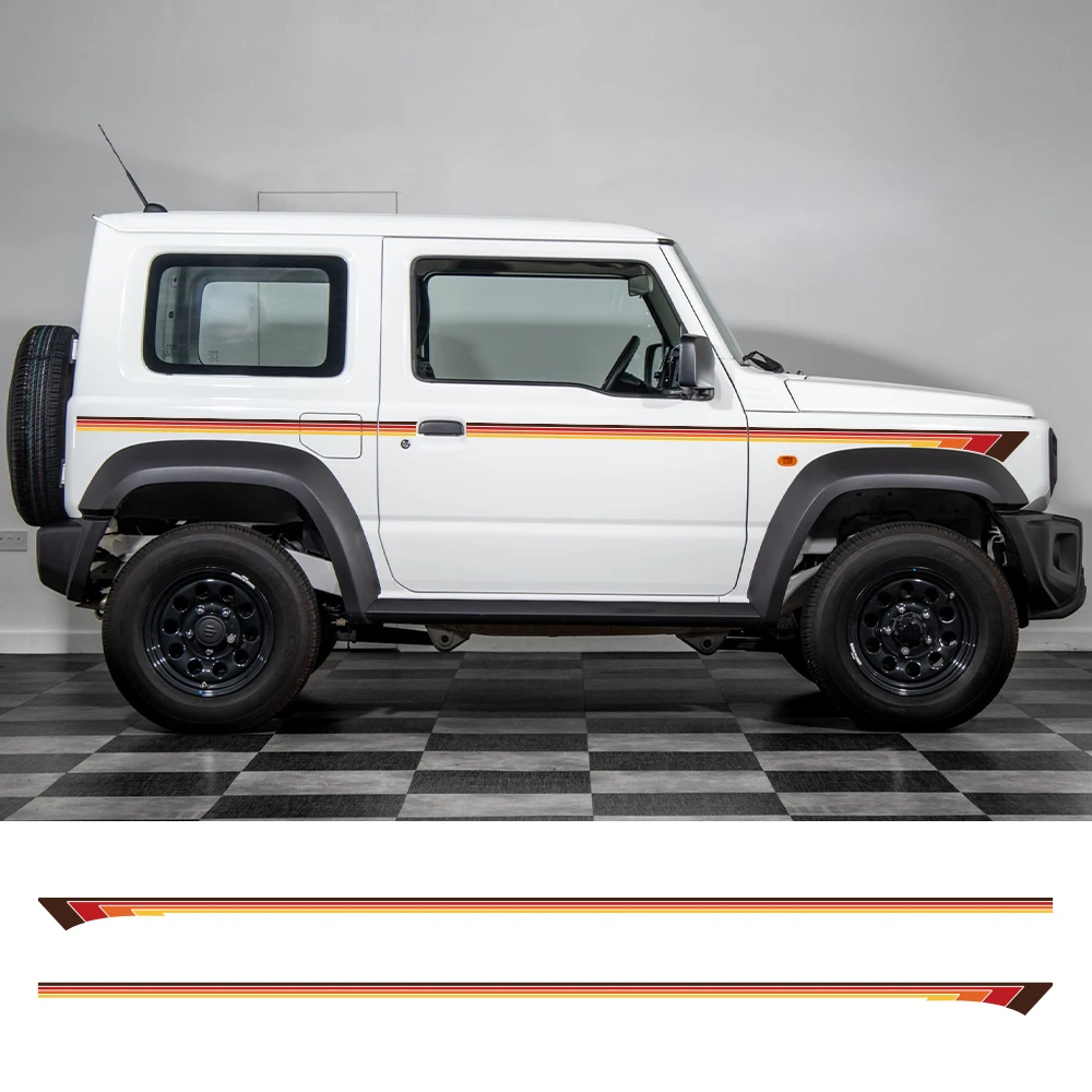 For SUZUKI JIMNY JB64W JB74W Car Door Side Stickers Auto Boby Stripe Decal Kit Waterproof Vinyl Film Car Accessories Exterior