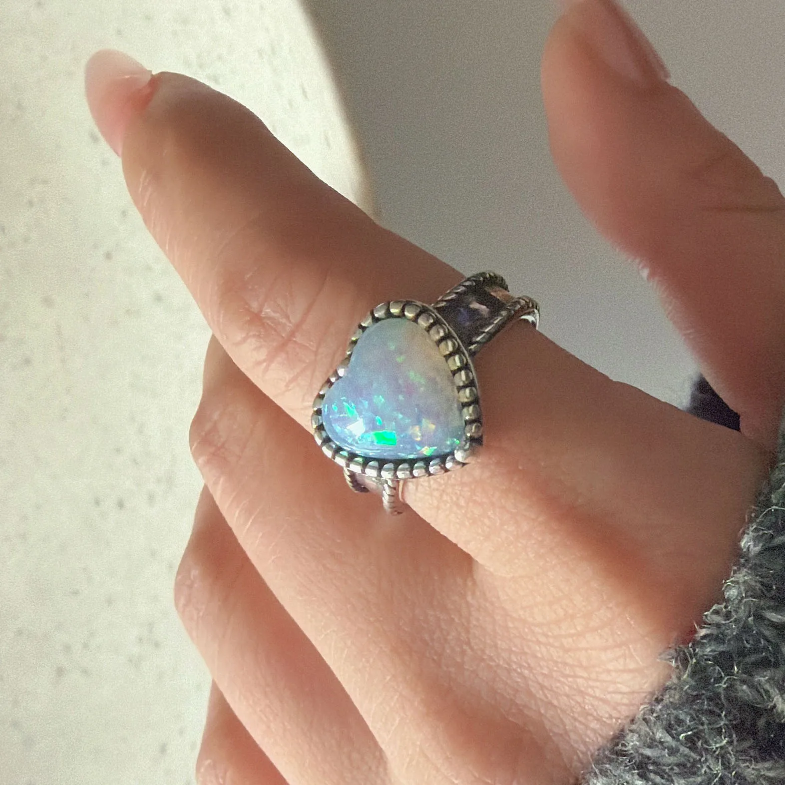 خواتم من الفضة الإسترليني عيار 925 للنساء زوجين الحد الأدنى اليدوية بسيطة الرجعية زهرة حجر خاتم غرامة مجوهرات هدية منع الحساسية