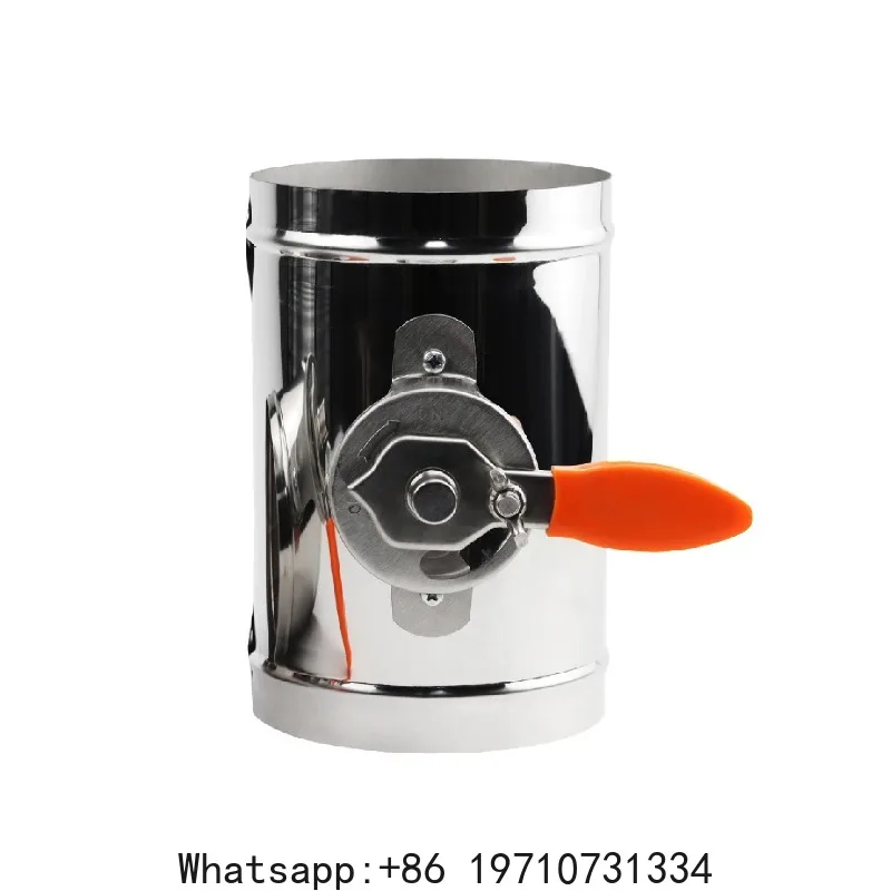 201 Stainless Steel Air Volume Damper Ventilation Duct Valve φ51-φ150 Silicone Sealing for HVAC Home Kitchen Purification
