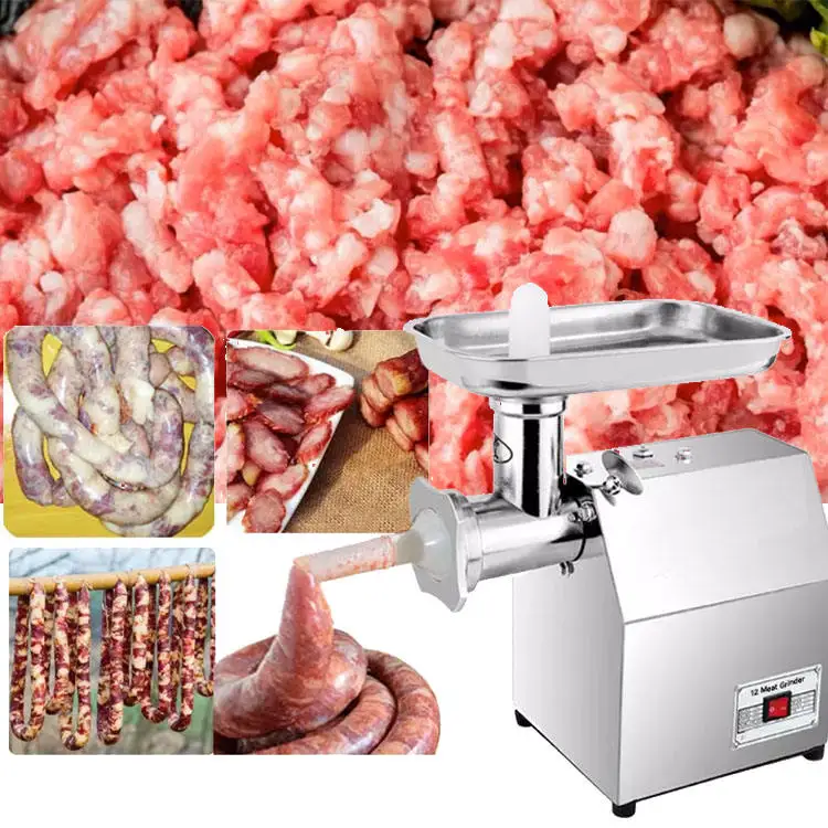 Moedor e fatiador de carne elétrico multifuncional comercial e doméstico totalmente automático WG-22