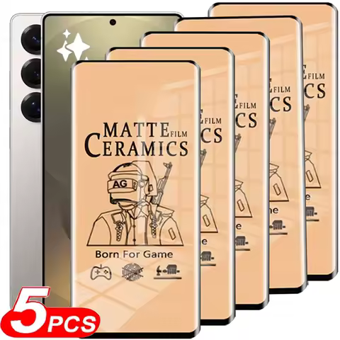 5PCS Matte Soft Ceramics Film For Samsung Galaxy S25 Ultra S24 S23 S22 Plus S21 S20 FE Note 20 Ultra Screen Protectors Not Glass