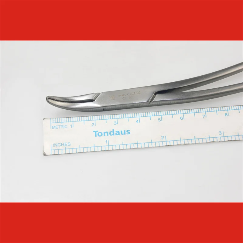 

Medical side bend rod micro-elbow gold ring insert needle holder special type gold handle needle holder chest abdominal cavity c