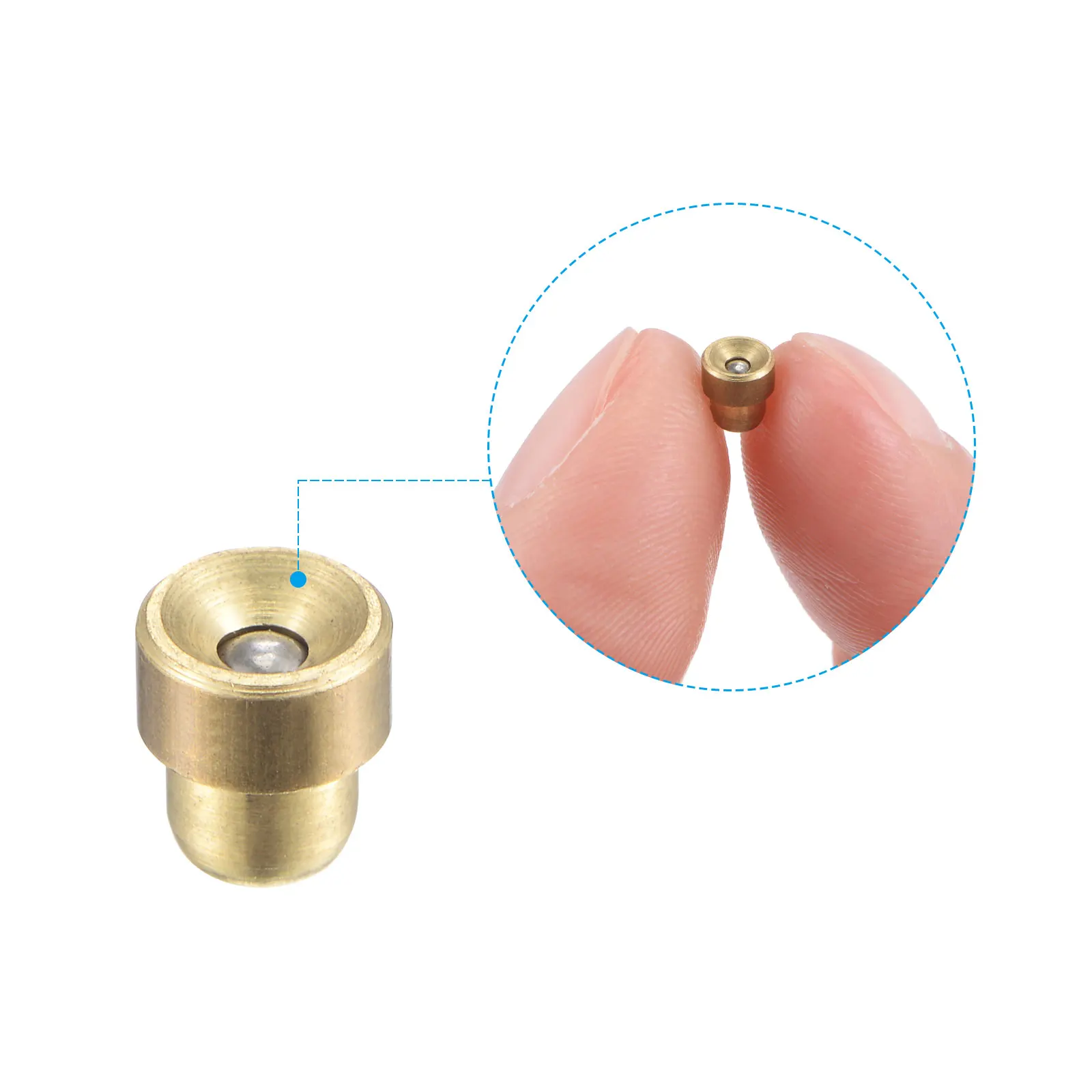 Uxcell 4Pcs Brass Push ปุ่มหน้าแปลนน้ำมันจาระบีถ้วย3Mm Ball Oiler สำหรับระบบหล่อลื่น