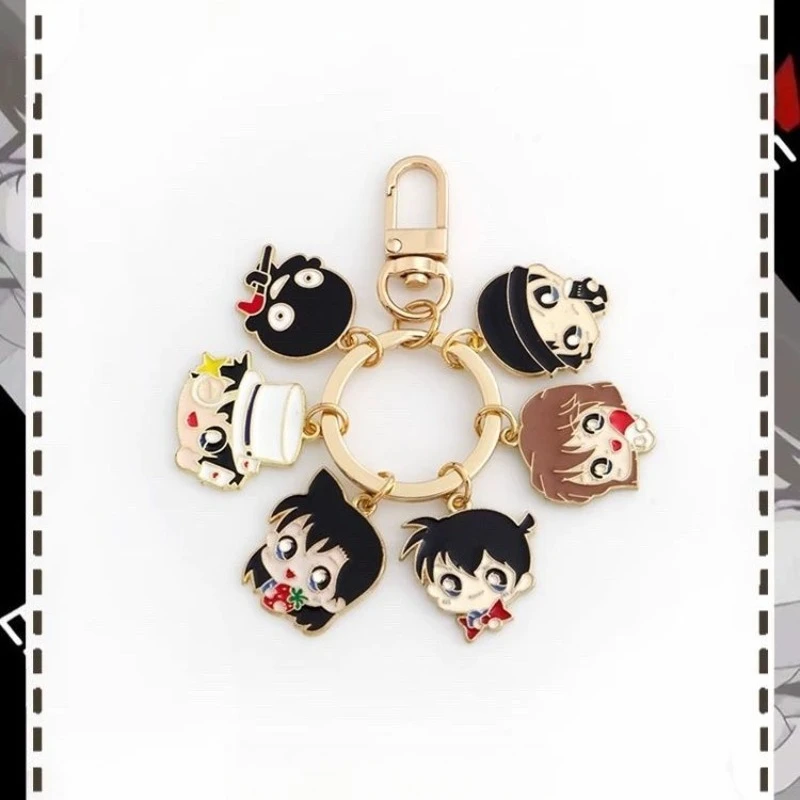 Neuer Conan Edogawa Anita Hailey Kudou Shinichi Kreativer Metall-Schlüsselanhänger Hochwertiger Anime-Cartoon Anti-Verlust-Taschenanhänger Geschenk – Detail 2