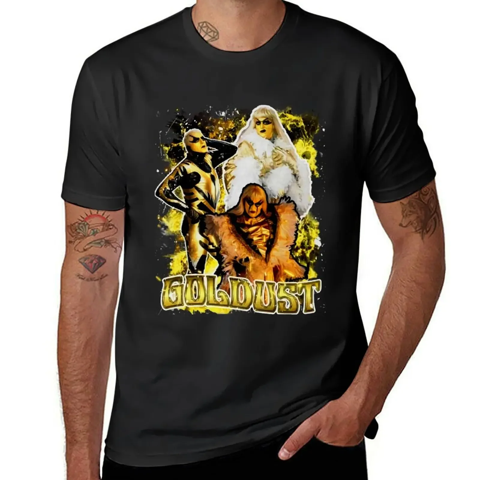 

Vintage Inspired Goldust Wwf Wrestling Tee T-Shirt oversized graphic tee korean fashion cute clothes t shirt men 100℅ cotton