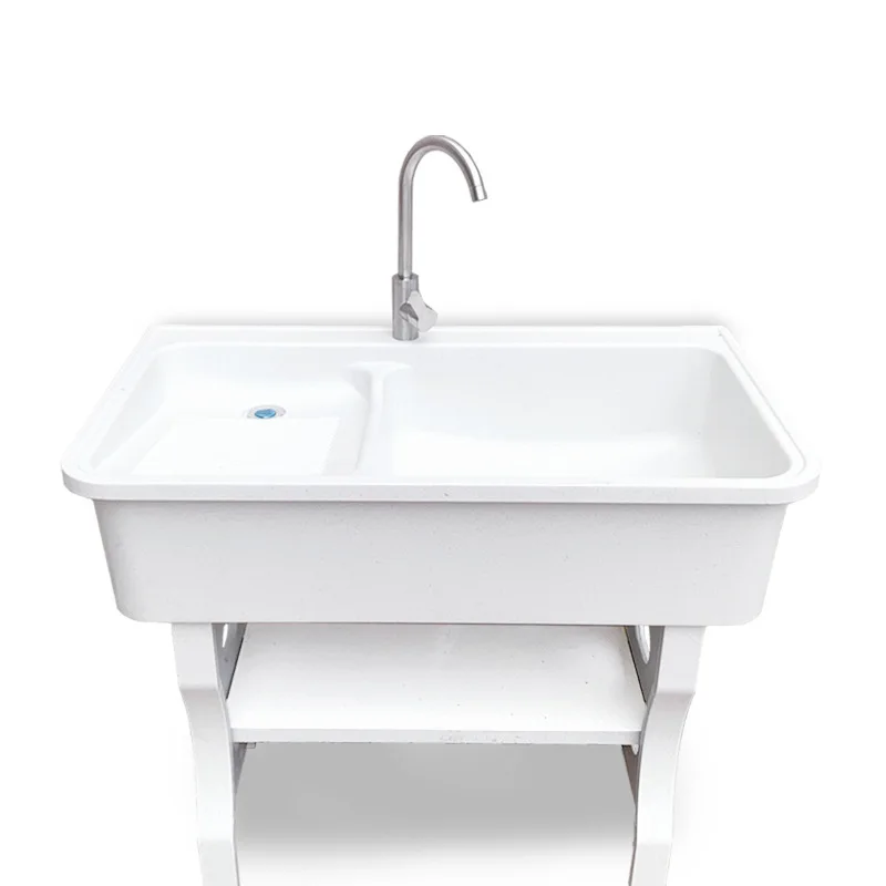 

Quartz stone laundry pool with rubbing board outdoor balcony