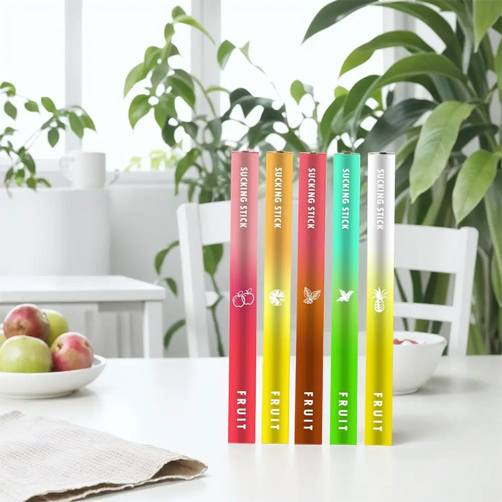 

﻿6 Types Fruit Flavor Assisted Smoking Cessation Stick Smokeless Quit Smoking Oral Stick Safe Cool Suction Stick Healthy Tool