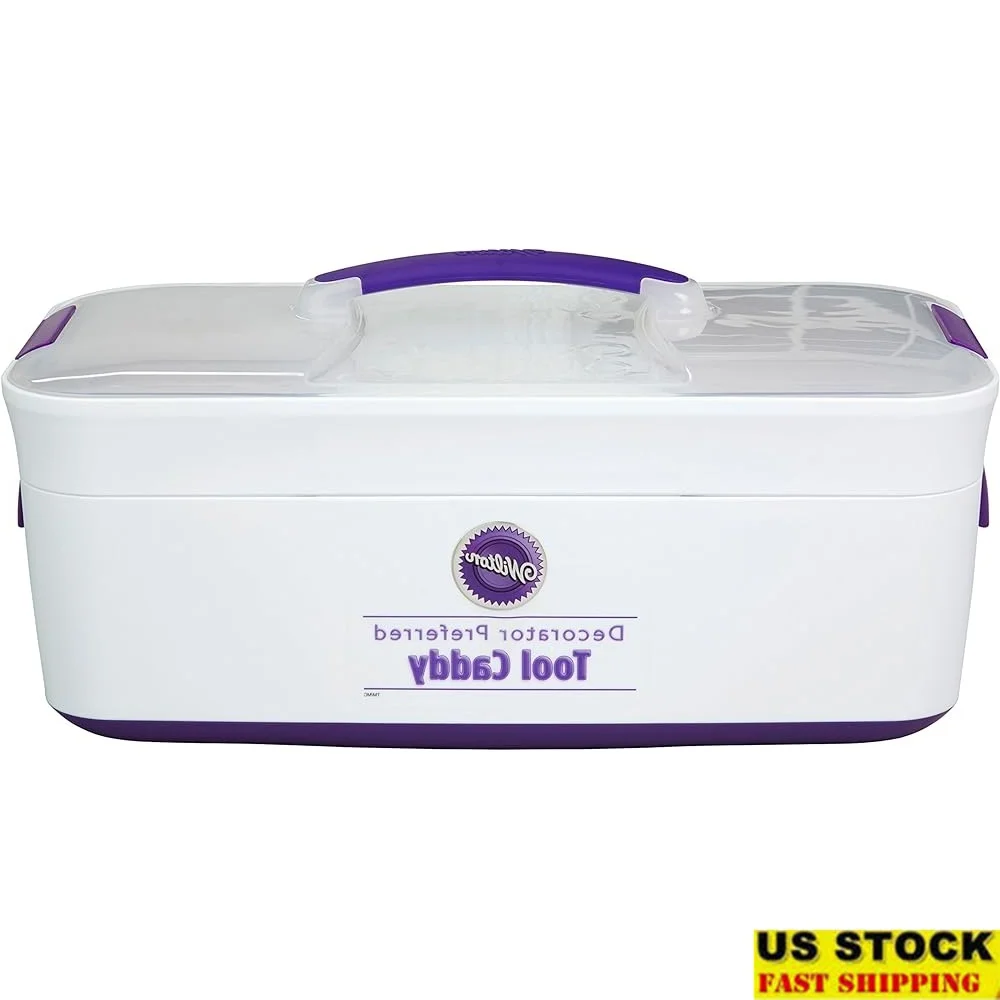 

Cake Decorating Tool Caddy Portable Storage Organizer Easy Clean Baking Supplies Transport With Secure Latches Decorator