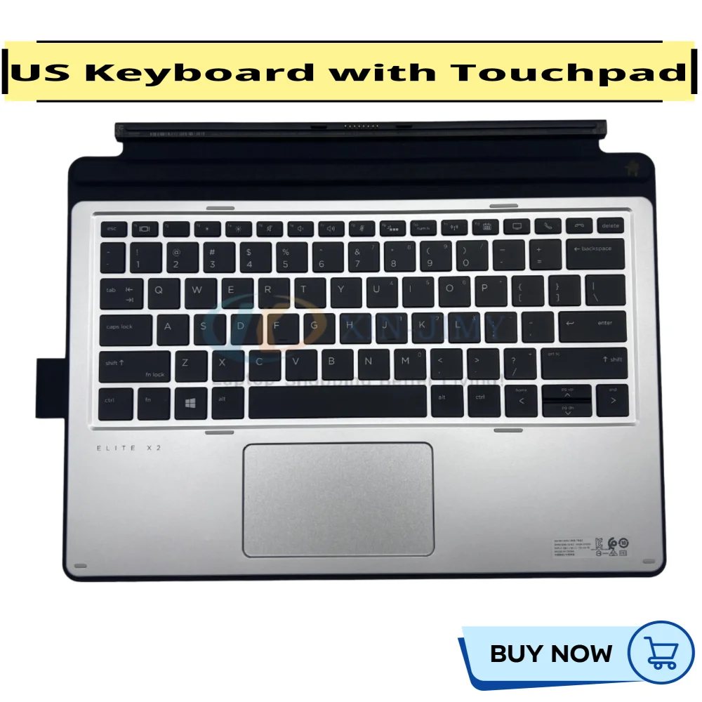 New US Keyboard for HP Elite X2 1012 G1 G2 Palmrest Cover Tablet Keyboard with Touchpad
