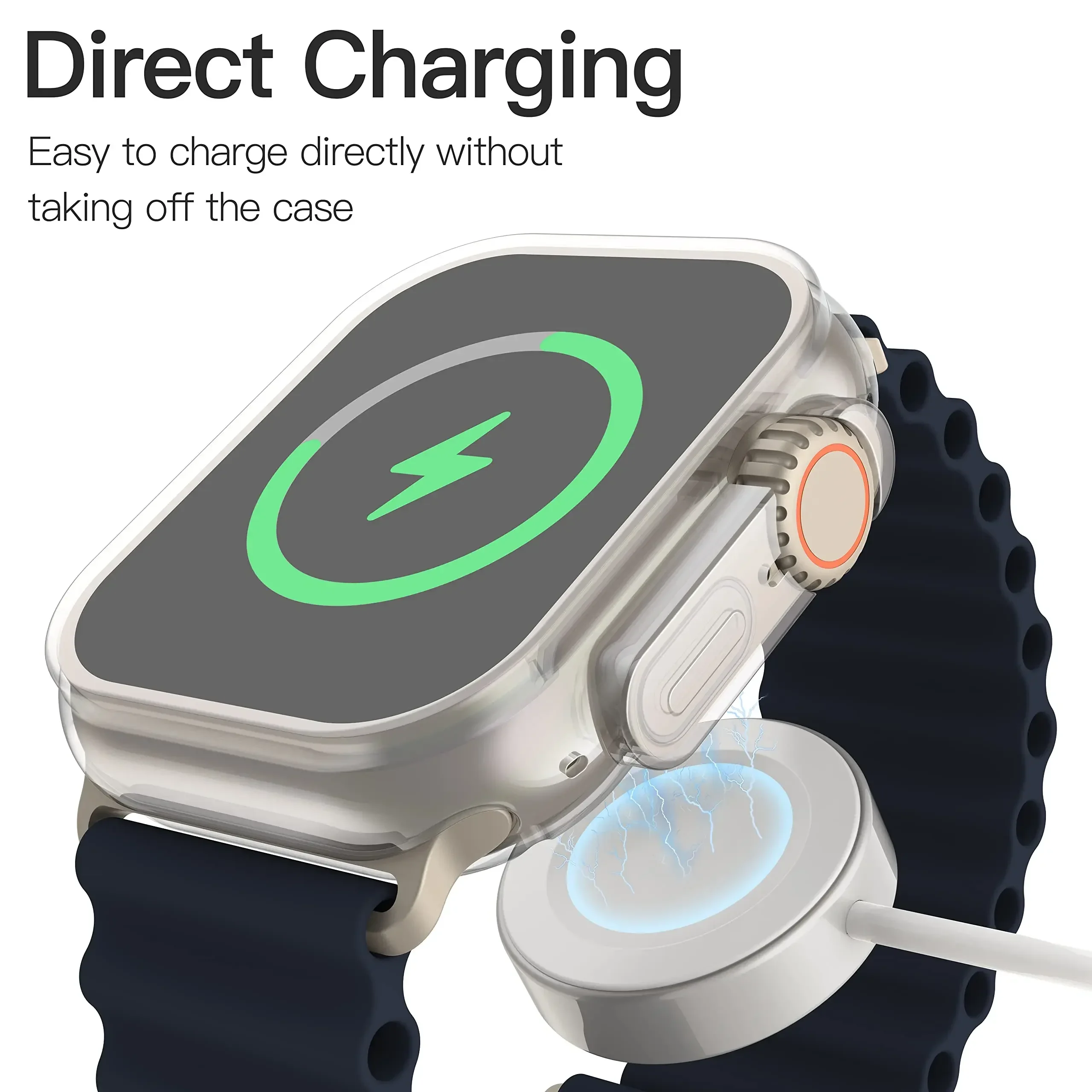 حافظة ساعة شفافة للساعة ، واقي شاشة ، Ultra 49 Apple ، السلسلة 8 ، 7 ، SE ، 6 ، 5 ، 4 ، 3 ، 2 ، 45 ، 41 ، 44 40 أو