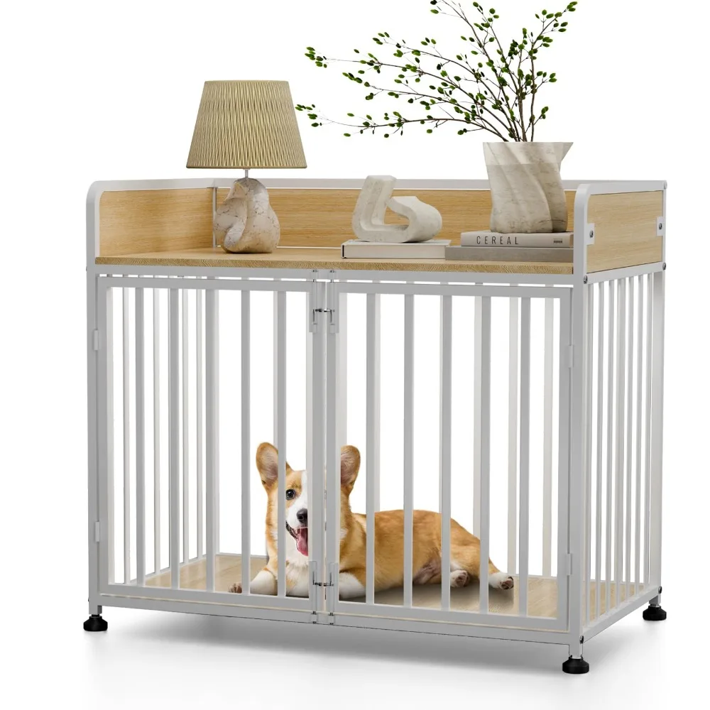 Furniture Style Dog Crate, Large Dog Kennel Indoor for Small/Medium Dogs