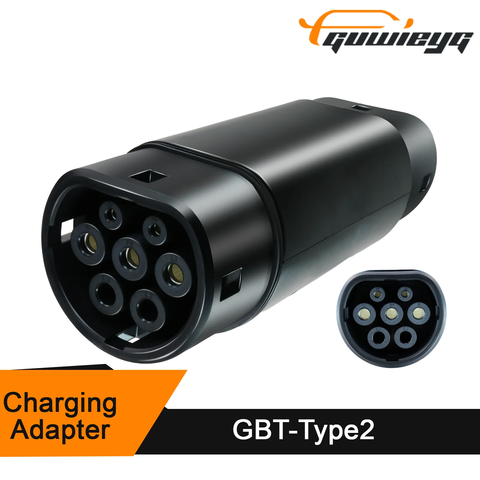 GUWIEYG GBT to Type2 EV Charger Adapter Fit for IEC62196 Standard Car GBT to Type2 Adapter Compatbile with GBT Portable Charger