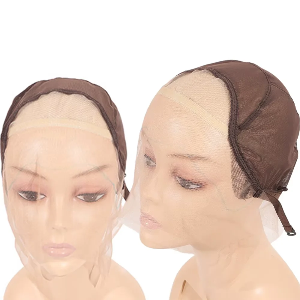 غطاء شعر مستعار دانتيل أمامي بني 13 × 4، غطاء رأس مرن من الدانتيل، ملحقات شعر مستعار ذاتية الصنع، جزء سفلي شبكي، يستخدم لصنع الشعر المستعار