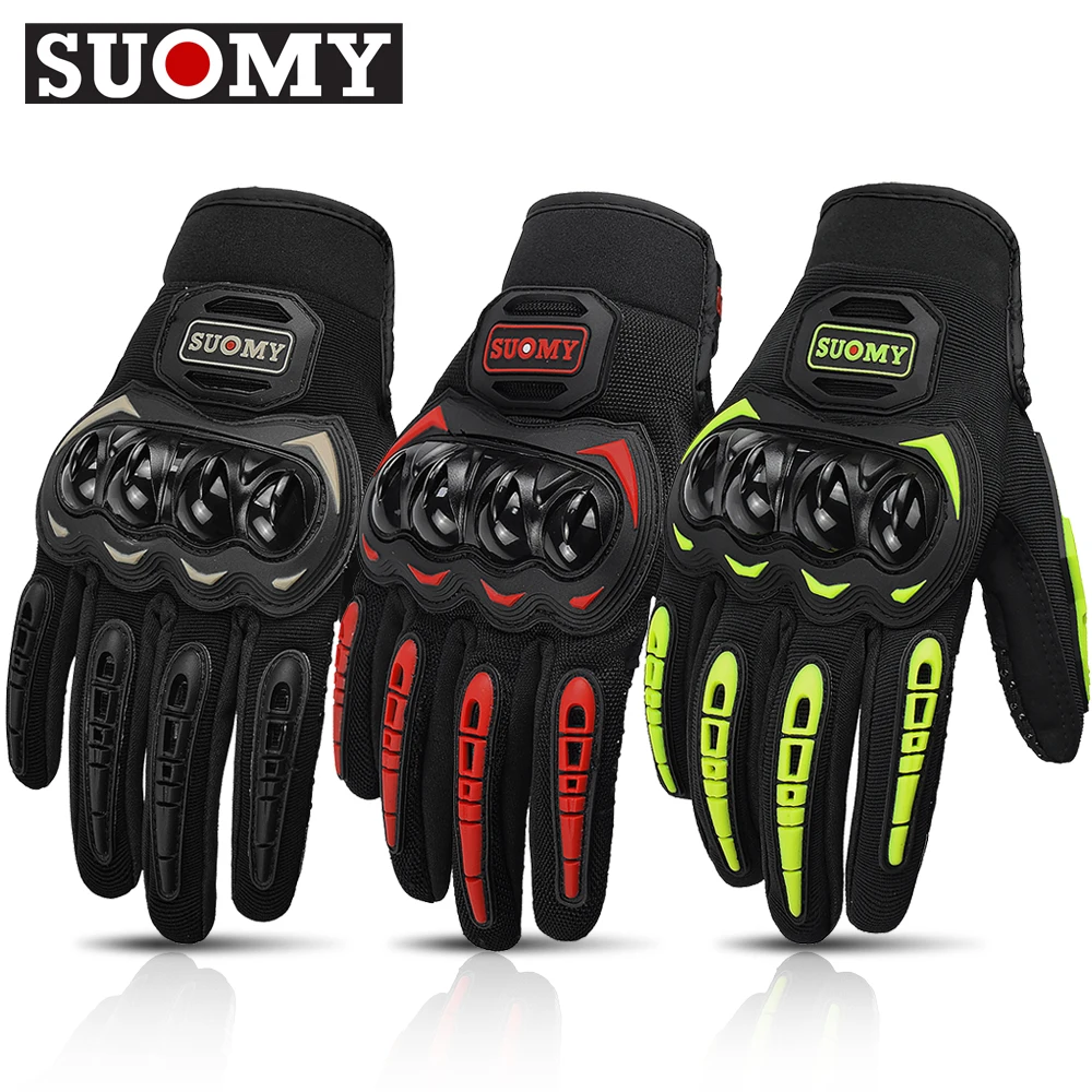 

Black Brand New Suomy Summer Mesh Motorcycle Gloves Men Breathable Motocross Motorbike Moto Racing Gloves Touch Screen Guantes