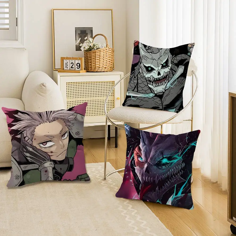 Anime Kaiju No. 8 Cushion Cover Inches Farmhouse Decor Home Throw Pillow Covers for Couch Decorations