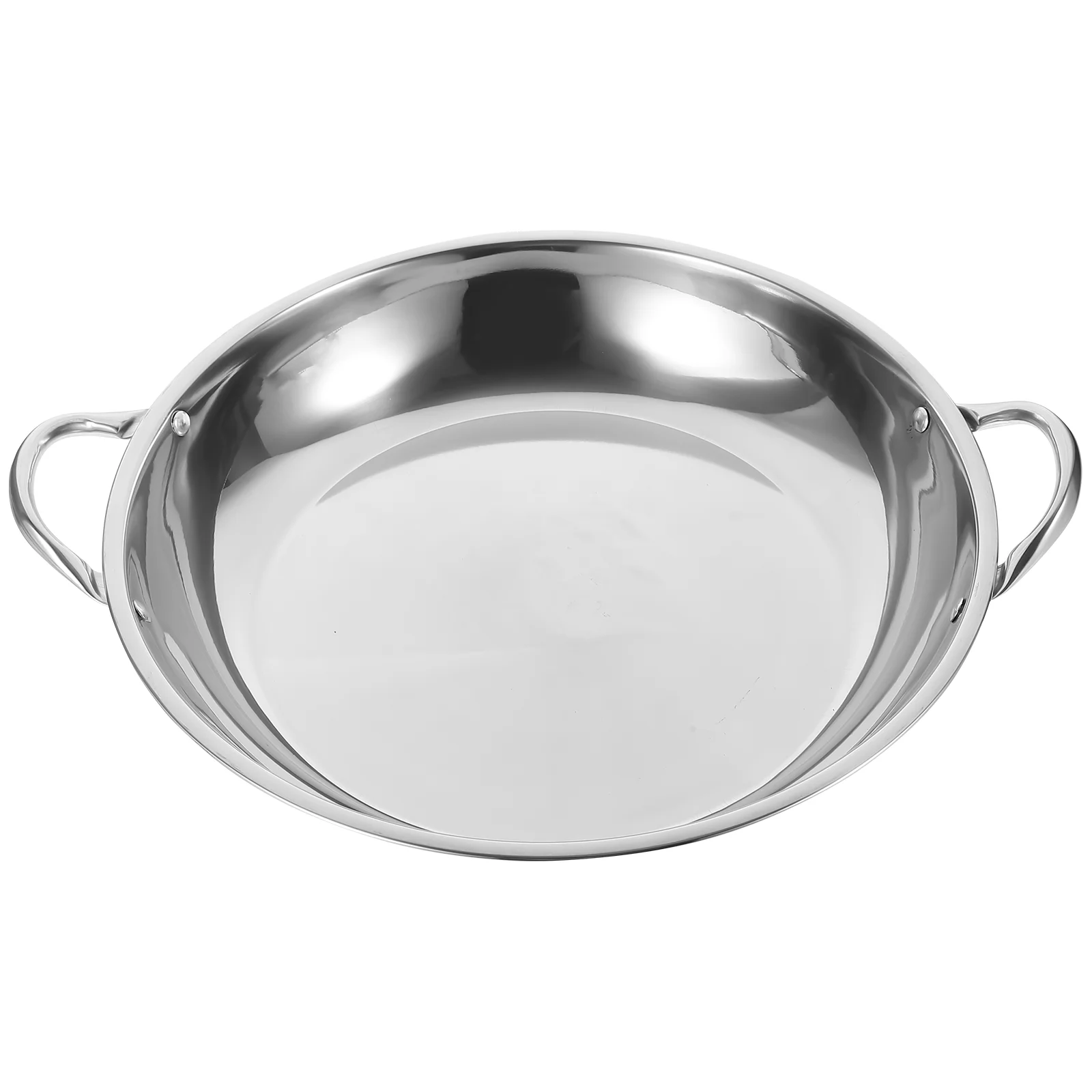 Stainless Steel Griddle Generous Appearance Cooking Pan Korean Ramen Pot Wok Reasonably Priced Wear Resistance