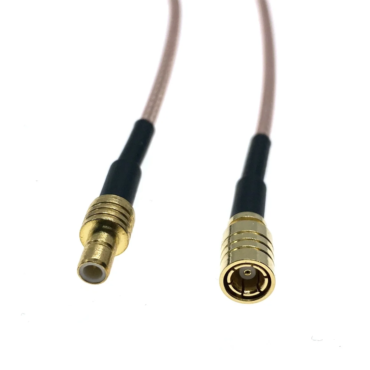 RG316 SMB Fêmea Jack para SMB Masculino Plug Crimp Jumper, Conector de cabo coaxial RF, 50Ohm