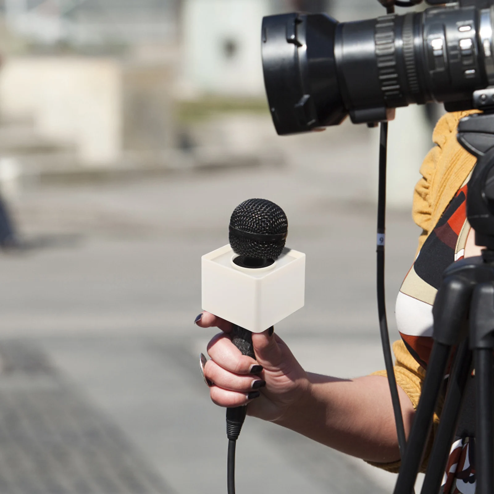 

Logo Triangle Mic Flag Microphone Shaped Mark Interview Flags Desktop