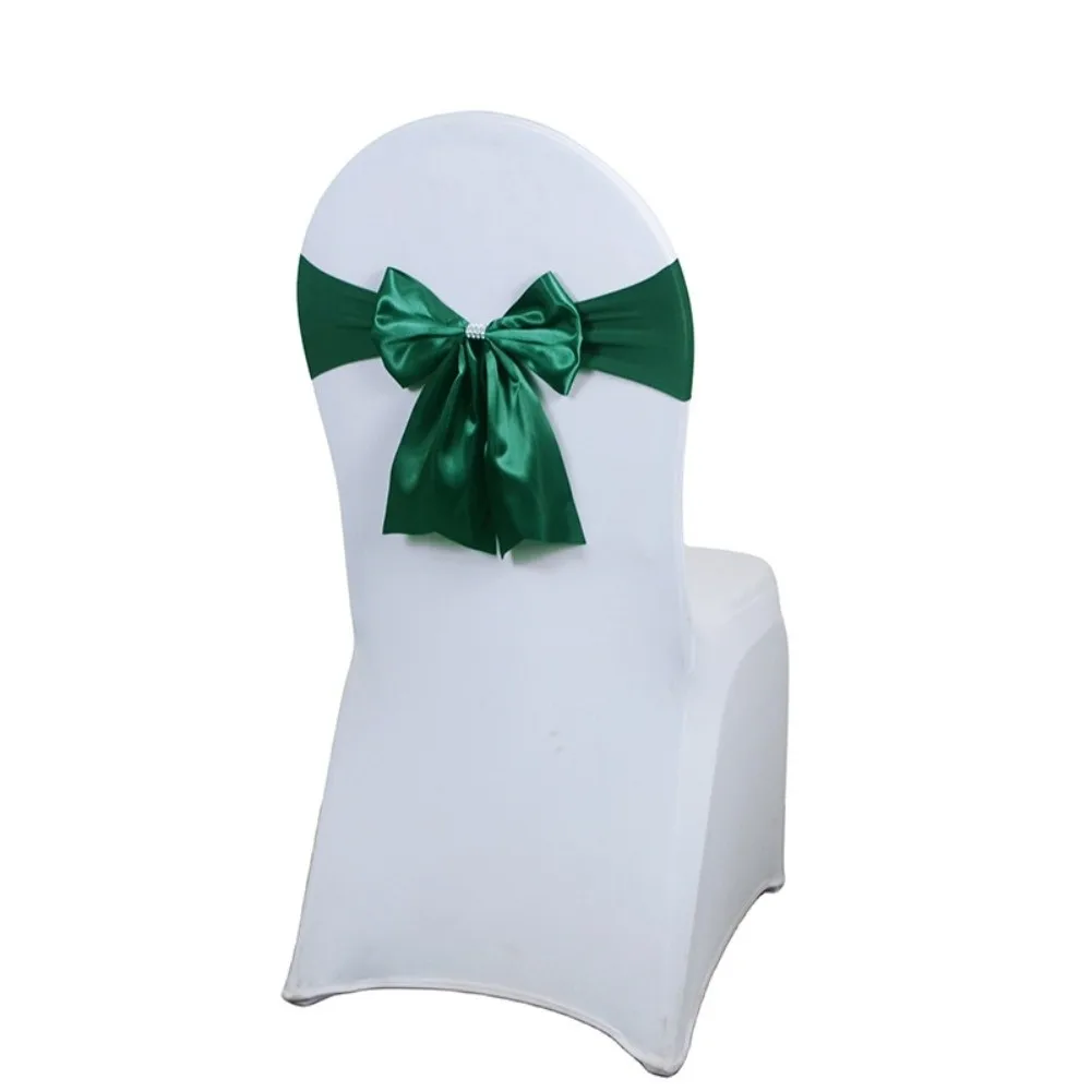 Bows Chair Back Bow Decorative Belt Ready Made Elastic Band Event Chair Straps Ties Fastening Chair Bow Ties Home Decor Supplies