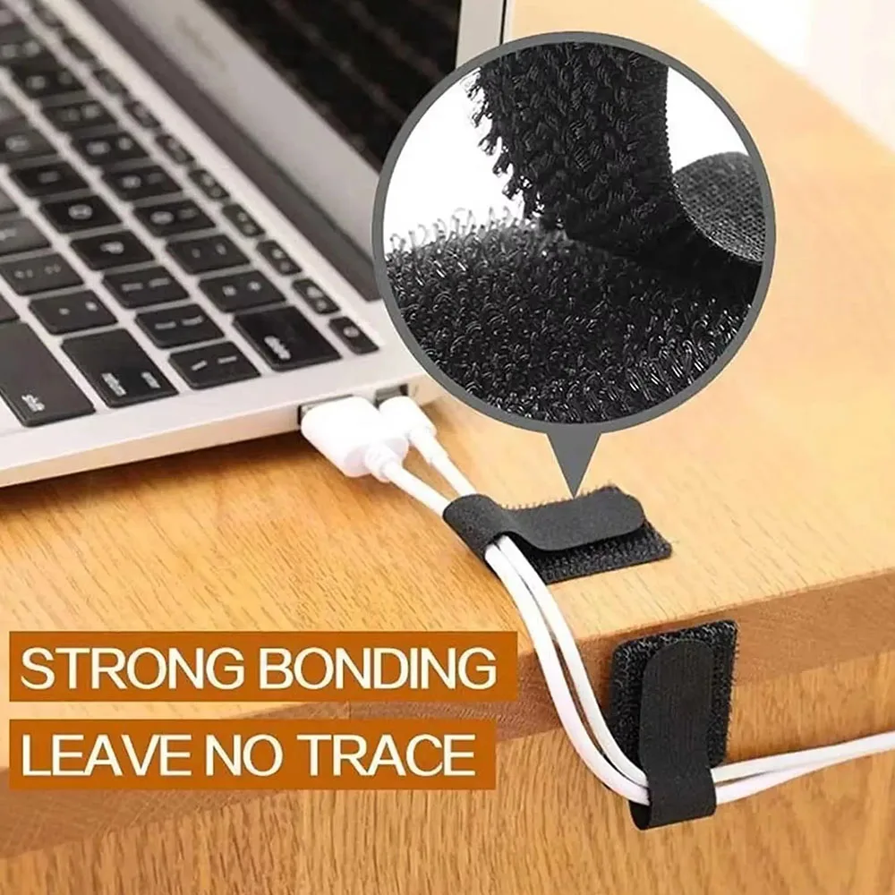 Ties Fastening Wire Reusable Cable Organizer Cord Mouse Earphones Wire Management Nylon Cable Organizer Straps Desk Management
