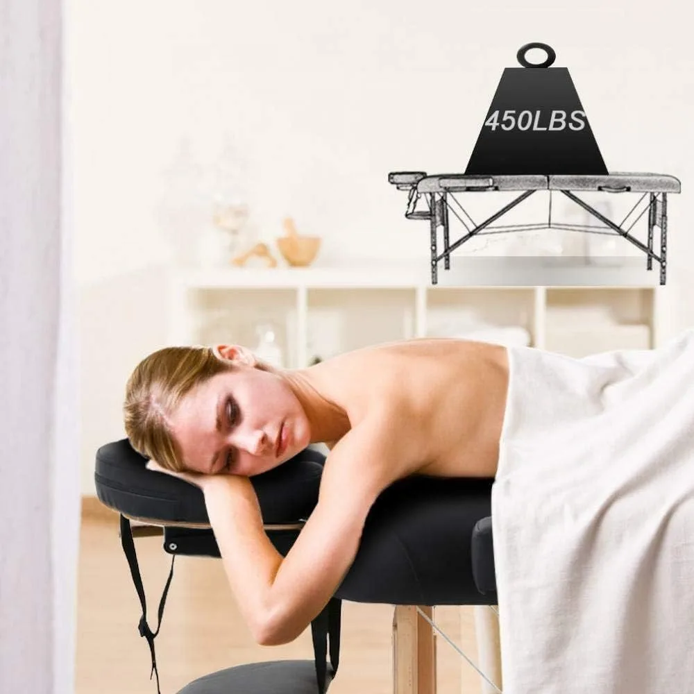 84"l Portable Massage Table Facial SPA Bed Tattoo W/free Carry Case,professional massage table is constructed of beech wood legs