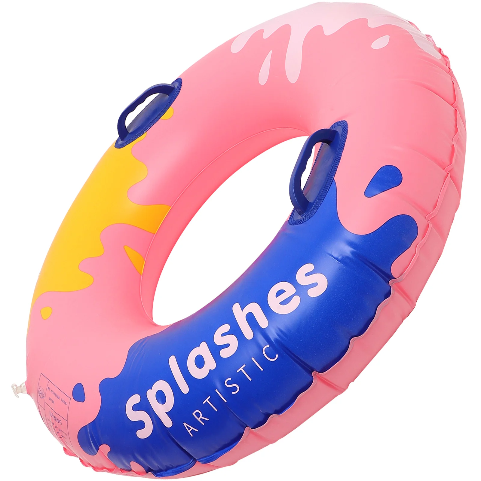 

Toy Swim Ring with Handle Beach Party Inflatable Swimming Portable 83CM Summer Accessory Pink Lovely Pool Men Women