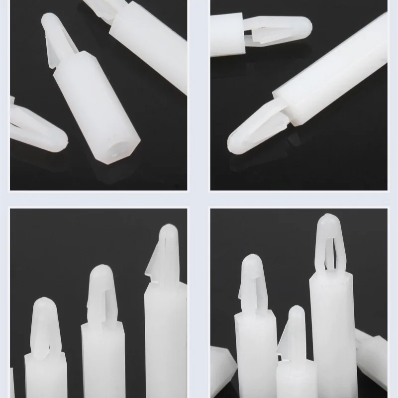 BSCB-305~BSCB-420 White Nylon PCB Board Spacing Screw M3 M4 Fixed Standoff Spacer Pillar