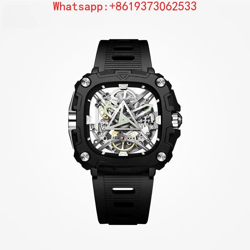 Customized New High-end Sharp Series Mechanical Watch Energy Eye Hollow Watch Square Couple