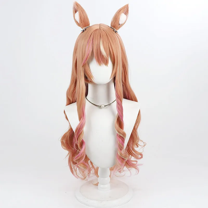 Anime Ayunda Risu Cosplay Wig Halloween Carnival Party Props Synthetic Hair Heat Resistant Fiber + Wig Cap