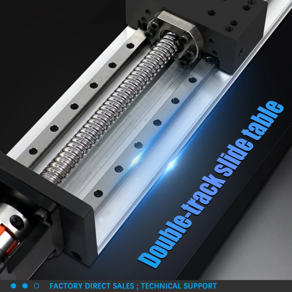 CNC Sliding Table 100mm 250mm 300mm 500mm Motorized Linear Rail Platform Nema 23 Motor Drive Kit Linear Stage XYZ Axis