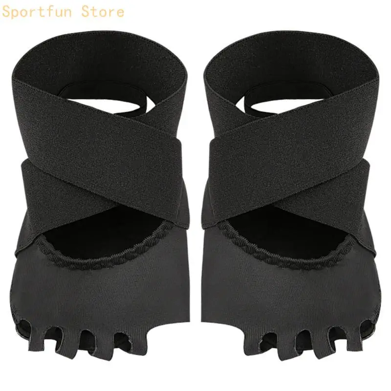 1 Pair Practical Breathable Nonslip Yogas Sock Toeless Design Suitable for Women in Pilates Dance and Barre Exercises X7JD