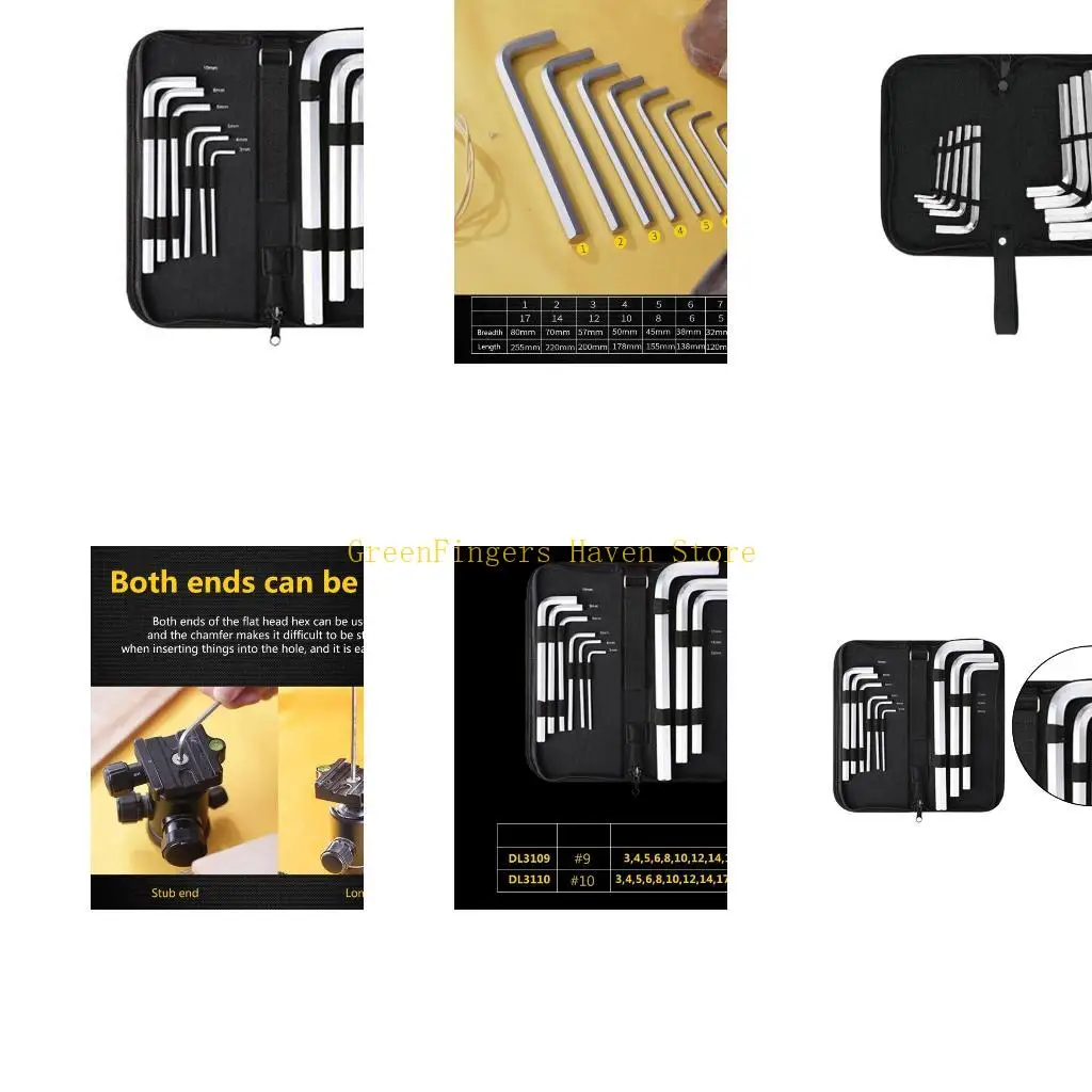 

F68D 9/10 шт. Набор шестигранных ключей 3–19 мм, шестигранные ключи, набор шестигранных ключей + футляр для хранения