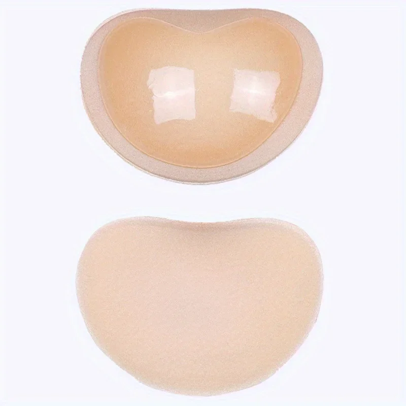 Inserções de sutiã push up feminino, almofadas de esponja mágica sem costura para levantamento instantâneo de seios, capas de mamilos de silicone reutilizáveis e resistentes à água